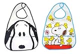 スヌーピー 赤ちゃん食事用エプロン[ビニールビブ] ２種セット（アップ・＆ウッドストック） よだれかけ