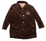 ウール混合大きな刺繍が高級感たっぷりのフォーマルコート（濠Du） チョコレート2 110cm