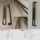 杉山製作所 鉄製 ドアハンドル MUK-1456-W400 SB ムクドアハンドルD 両面タイプ 2本セット 手作り品