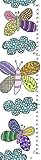 Green Leaf Art Growth Chart, Butterflies on White [並行輸入品]