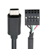 NFHK USB 2.0 マザーボード 9ピン 10ピン ヘッダー - Type-C USB-C ケーブル 50cm ミニモニターセンサーパネルカメラ用