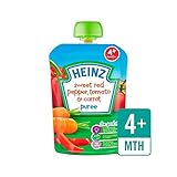 滑らかな甘い赤ピーマン、トマト＆ニンジン4 Mths + 100グラム (Heinz) (x 6) - Heinz Smooth Sweet Red Pepper, Tomato & Carrot 4