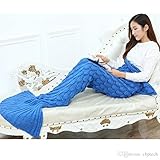 1 ホットセール 180 のピース x 90 cm ファッション人魚姫人魚姫のブランケット毛布テール大人ハンドメイドホームソファのギフトニット毛布