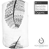 Kaydee Baby 100% Organic Muslin Cotton Swaddle Baby Blanket - 47x47 Inch Large Unisex Swaddling Blan