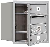 Salsbury Industries 3704s-02afp 4 C水平メールボックス、アルミニウム