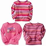 GAP（ギャップ）baby GAP ボーダー Ｔシャツ 長袖（細ボーダー・太ボーダー・ノーマル）【月齢:1歳~2歳】（並行輸入品） (18-24M（1差半~2歳）, ノーマルピンク)
