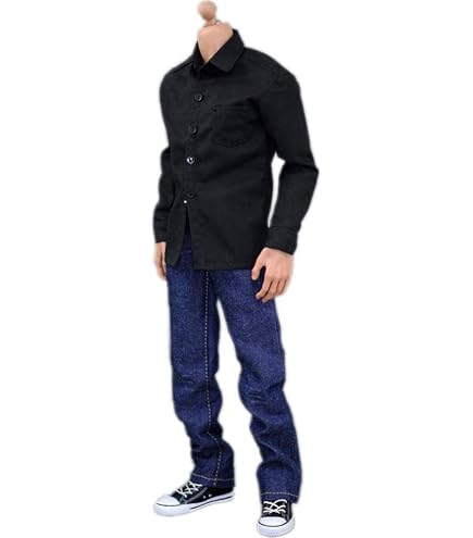 1/6 メンズ ファッション コスチューム セット ブラック F-079A 1/6 メンズ ファッション コスチューム セット ブラック F-079A