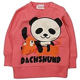 【秋冬春対応】 GARACH(ギャラッチ) 裏毛パンダ&ダックスフンドPtトレーナー 90cm /Pk NO.AH-1631607