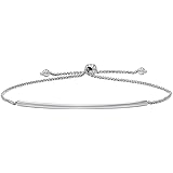 Amanda Rose Collection Bar Bolo Friendship Bracelet for Women in 14k Gold (Adjustable) |Real 14K Yellow or 14K White Gold