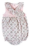 Stephan Baby Bubble Romper-Style Diamond Flower Diaper Cover, Pink/Grey/White, 6-12 Months by Stepha