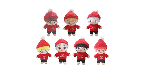Amazon Co Jp Saitrewed Bts ぬいぐるみ Bt21 クリスマス風 女の子 人形 毛 ふわふわ 冬 萌える Kpop 韓流 防弹少年团 応援グッズ 人気 ギフト For A R M Y お土産 クリスマ 彼女 ギフト 贈り物 クリスマスプレゼント 7点セット ホーム キッチン