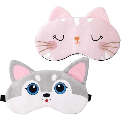 Amazon.co.jp: アニマルアイマスク【2個セット】 アイマスク シルク