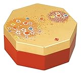 山中塗 箔工芸 八角 小箱 花丸 M16337-7