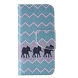 Zeebox iPhone SE 手帳型 ケース カバー [生涯補償付き] 高品質 落下防止 保護カバー カード収納 スタンド機能 マグネット式 Apple iPhoneSE 対応 (ブルー #2)