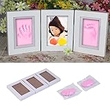 New Arrival Cute 3D DIY Baby Photo Frame Handprint Footprint Soft Clay Safe Inkpad Home Wedding Deco
