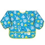 Bumkins Disney Baby Waterproof Sleeved Bib, Monsters Blue, 6-24 Months by Disney [並行輸入品]