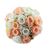 LEMCOS　バラ　造花　人工観葉植物　ウェディング花束　飾りブーケ　 インテリア　プレゼント　綺麗　部屋飾り　気分転換　結婚式・美術館・ホーム・庭園・キッチン・オフィス・喫茶店