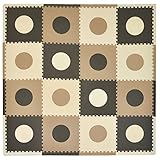Tadpoles 16 Sq Ft Playmat Set, Taupe/Brown by Tadpoles