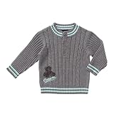 北欧デンマークの子供服ブランド　newFACTS テディベア ベビー セーター グレー 74ｃｍ