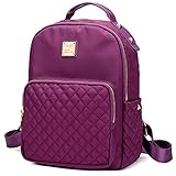 MILA BORSA リュック レディース マザーズバッグ ママバッグ ナイロン 撥水 防水 通勤 通学 大容量でも軽くて丈夫 (パープル‐Btype)