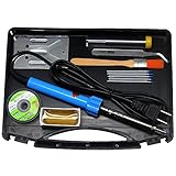Aidetek 30W 110V Electric 12-in-1 Soldering Iron kit ,w/ 5 Iron Tips holder Tin Wire, Soldering Iron