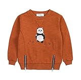 PANCY 子供服 春秋 長袖 Tシャツ トレーナー 丸い襟 キッズ 男の子 女の子 ベビー おしゃれ カジュアル ファッション 可愛い 動物 パンダ プリント 3色