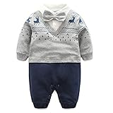 エルフ ベビー(Fairy Baby)ベビーフォーマルロンパース 洋服 男の子 結婚式服 80cm おおじか柄