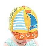 出産祝い　赤ちゃん　ベレー　 幼児　UV 　日除け帽　帽子　ハンチング キャップ　ハット　メッシュ　快適　柔らかい　47-52ｃｍ 6-36ヶ月（イエロー）