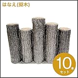 プラ擬木 はなえ80 樹脂製擬木 5連段違い H300 プラスティック擬木 お庭の縁取り 花壇　お庭の間仕切 花壇材 (10本セット)