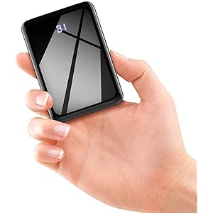 モバイルバッテリー 小型 軽量 13800mAh 携帯バッテリー 大容量 コンパクト LCD残量表示 鏡面仕上げデザイン…