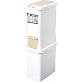サンコープラスチック ゴミ箱 2段分別スリム 41L ライトベージュ