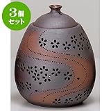 3個セット 照明具 灯り花入雫の桜(中) [22 x 26cm] 土物 手造り インテリア 和風 プレゼント 飲食店