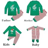POTOJP 親子服お揃い クリスマス柄 パジャマ ルームウェア 部屋着 ストライプ パジャマ ベビー服 子供服 キッズ ロンパース クリスマス長袖 親子 ペアルック カップル 兄弟 姉妹 家族お揃い
