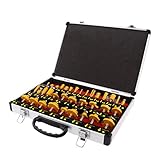 Lovoski 35点入り　タング　ステンカー　バイド　ルータービットセット　1/4 インチシャンク　木工加工用　ボックス付き