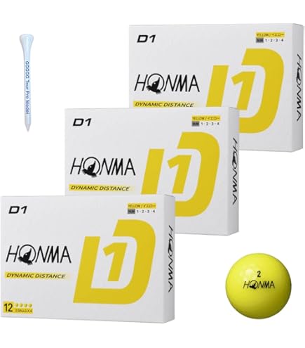 Amazon.co.jp: 【3ダースセット】 ホンマ ゴルフ ボール D1 D-1 BT2201