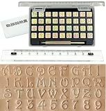 刻印セット ガイドバー付き 収納ケース付き 取扱説明書付き レザークラフト アルファベット 数字 刻印棒 手芸 スタンプ ９ｍｍ 個性的 デザイン DIY