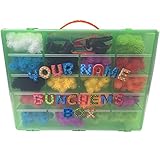 Bunchems Personalizedオーガナイザー、あなたの名前。Includesグリーンストレージと2 Alphabet Puffy Stickers to Make It Your Own。