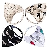 MUSTY　ベビー スタイ ビブ よだれかけ ４枚セット かわいい　柔らかい　スナップ 三角 (セット2)