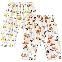 おねしょ対策 2枚入 トレーニングパンツ おねしょ対策ケット 寝冷え対策 ズボンタイプ ウエスト子供用 防水 通気 赤ちゃん 調整可能 天然綿100% おしゃれ 子供 長さ45cm 50~60cm 3-5歳 by Horyku