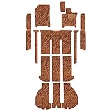 Aviles トヨタ 互換品 新型 アルファード ヴェルファイア 40系 フロアマット + ステップマット + ラゲッジマット(トランクマット)【16色から選択】(01：7人乗り留具スナップホック, 06：ウェーブ×ブラウン)