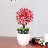 etbotu人工鉢植え、キュートMicrolandschaftホームオフィスホテル装飾 レッド KY-HOME-031618-E-018