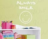壁デカールLetters Always Smile Happy face-kidsベビー部屋子供部屋Playroom school-wall引用ステッカーart-vinylデカール壁画graphic-