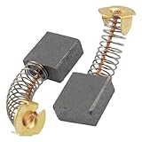 uxcell カーボンブラシ　エレクトリック　17mm x 7mm x 17.5mm　代替品　50mmの長さ　ブラック　ゴールドトーン　2本入り