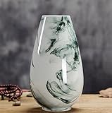 セラミック水墨画花瓶客間オフィスドアベルを飾る生け花水耕栽培中国風花器