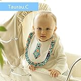 Taurau.C 三層 コット【よだれかけ/スタイ/ビブ/ベビー用品/出産祝い/内祝い/ギフト/ベビ－/かわいい/可愛い/キュートプレゼント】 (ブルー)