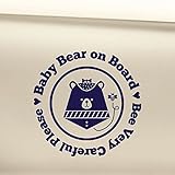 Baby Bear on Boardガールビニールデカールラップトップ車トラックバンパーウィンドウステッカー – ネイビーブルー