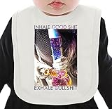 Inhale Good Shit Exhale Bullshit Swag Dope Smokers Bong ネクタイを有する有機ビブ Medium