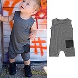 Franterd Babyソリッドホワイトロンパースwith BigボタンKid Sleeveless PlaysuitジャンプスーツワンピースパンツコットンClothing 6M