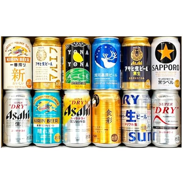 Amazon.co.jp: 12本 4大国産ビール プレミアムビール 飲み比べ 夢の競  