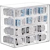 Lakymisy コンタクトケース カラコン 収納ケース 12グリッド 引き出しボックス コンタクトレンズ収納 保管ボックス ジュエリー 化粧品 アニメグッズ 小物整理 卓上 防塵 整理箱